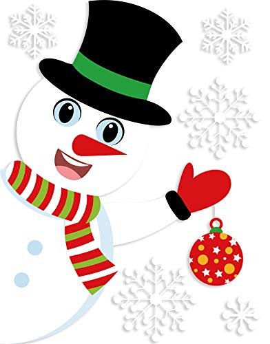 150 PCS Christmas Window Clings Santa Claus Snowman Decals for Christmas Party Decorations