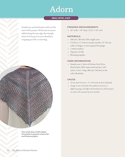Big Book of Knitted Shawls: 35 Patterns in a Variety of Beautiful Yarns, Styles, and Stitches (Landauer) Step-by-Step Lacy Shawls, Crescents, Half-Pi or Semicircle, Scarves that Drape, and More
