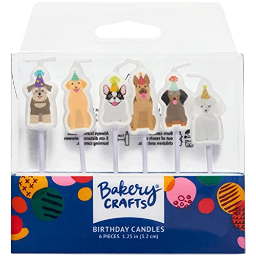 Bakery Crafts Birthday Party Puppy Dogs Shaped Cake Candles - 6 pc