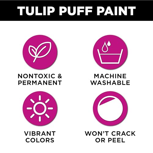 Tulip Dimensional Fabric Paint 4 oz Slick Black 3 Pack, 4 Fl Oz (Pack of 3), 3 Count