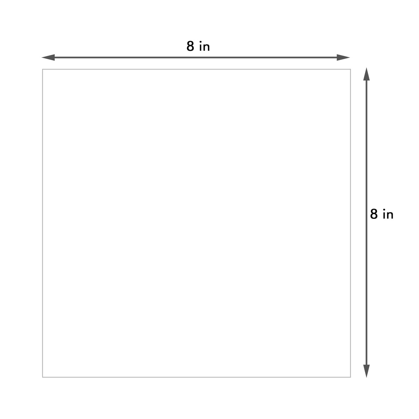 25 Pack Backing Boards Only - 8x8 Uncut White Mats Matboards, Acid Free & White Core Backerboards, Ideal for Photos/Pictures/Prints/Frames/Arts