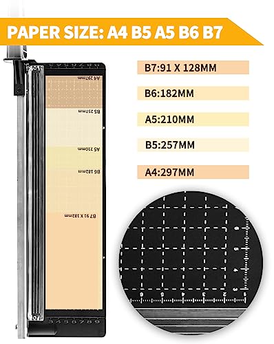 MAKEASY Paper Cutter 12 Inch, Guillotine Paper Cutter with 8 Sheet Capacity, Heavy Duty Paper Cutter for Cardstock, Paper Trimmer for Crafting, Classroom and Office