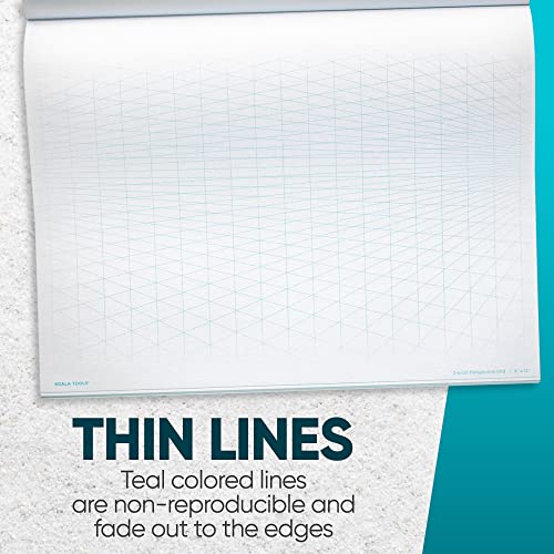 Koala Tools | Drawing Perspective (1 and 2-Point) Large Sketch Pad (2 Point - 9 x 12)