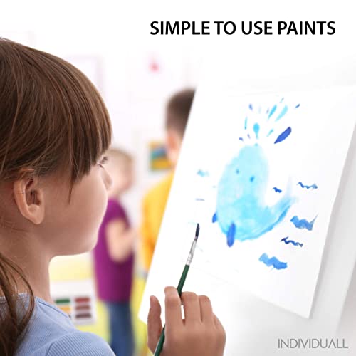 individuall Acrylic Paint Set for Canvas Painting - 8 Colors - Perfect for Holiday Gifts for Young Artists and DIY Projects - Canvas, Paper, Rock, Metal, Plastic and Walls