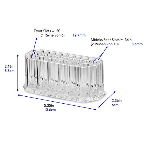 byAlegory Acrylic Makeup Finger Nail Art Tool Organizer 26 Spaces For Storing Beauty Nail Art Kit Tools - Clear