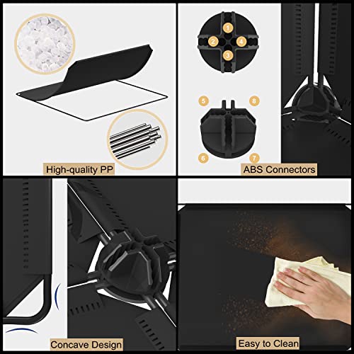 BASTUO Cube Storage Organizer, 6-Cube Closet Shelves Modular Storage Cabinet Units, DIY Plastic Storage Cube Organizerv Bookcase Shelves Organizer with Doors for Livingroom, Bedroom and Office