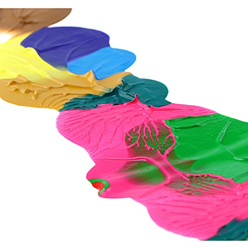 TRANSON Acrylic Paint Set 12-Color with 3 Paint Brushes for Craft Canvas Rock Art Painting