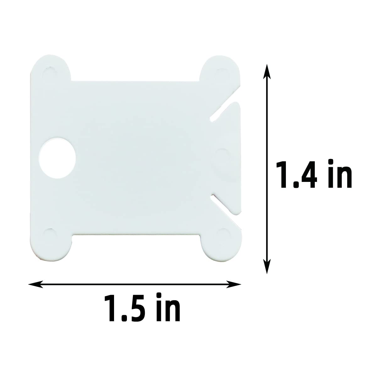 120 Pieces Plastic Floss Bobbins for Cross Stitch Embroidery Cotton Thread Embroidery Floss Cross Stitch Threads Craft DIY Sewing Storage Winding Thread Organizer Holder Embroidery DIY Cards (White)