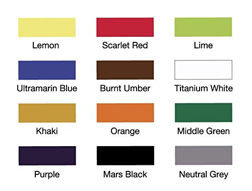 TIMBERTECH Acrylic Airbrush Paint, Professional 12x10ml Color Set of Acrylic Paint, Quick Drying Water Based, Rich Vivid Colors for Artists, Students, Beginners