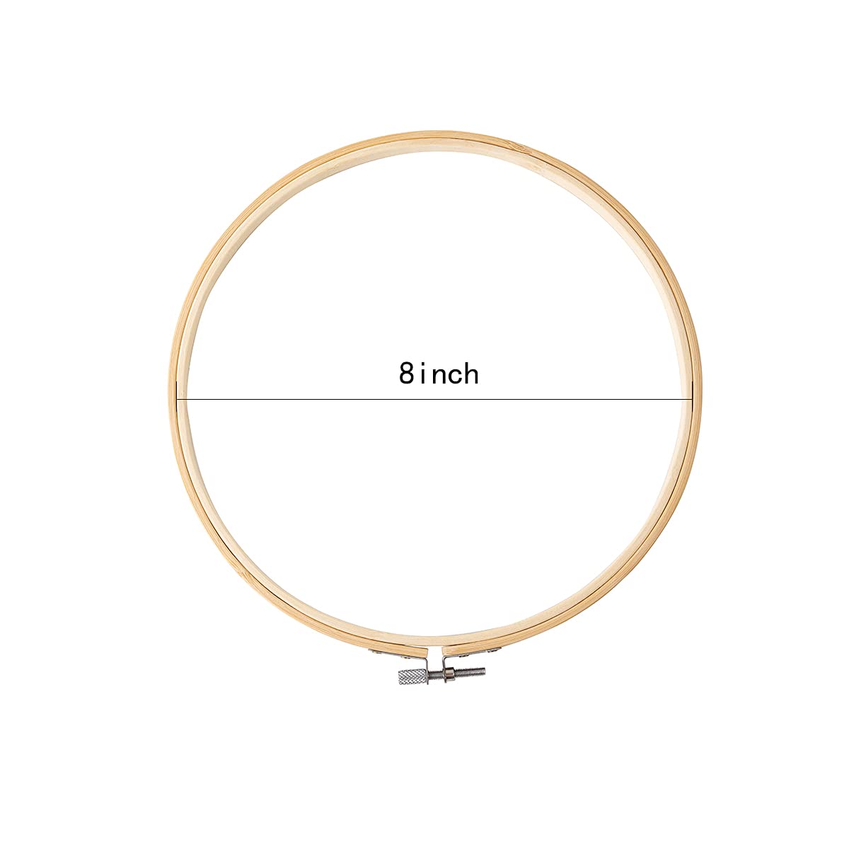 Matchne Embroidery Hoop 12PCS 8 inch Cross Stitch Supplies & Needlework Supplies Easily Loosen/Tighten Bamboo Wooden Hoops for Crafts