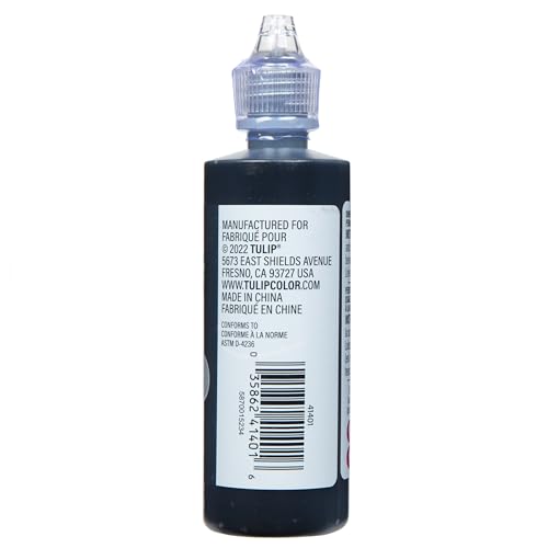 Tulip Dimensional Fabric Paint 4 oz Slick Black 3 Pack, 4 Fl Oz (Pack of 3), 3 Count