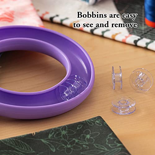 BobbinSaver Sewing Machine Bobbin Organizer - Holds 20+ Bobbins - Red