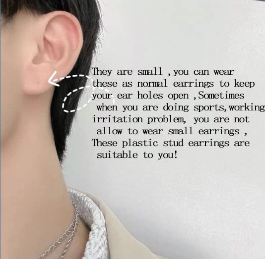 Plastic Earrings,Clear Earrings Clear Post Earring Posts and Backs Silicone Stud 100 Pairs Back Blank Pins Stud…