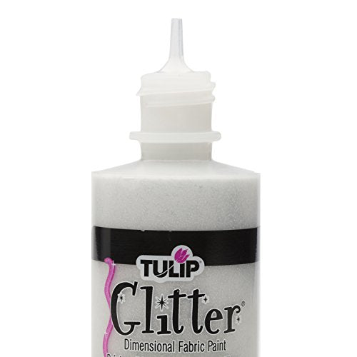 Tulip Dimensional Fabric Paint 4 oz Glitter Silver 3 Pack, 4 Fl Oz (Pack of 3), 3 Count