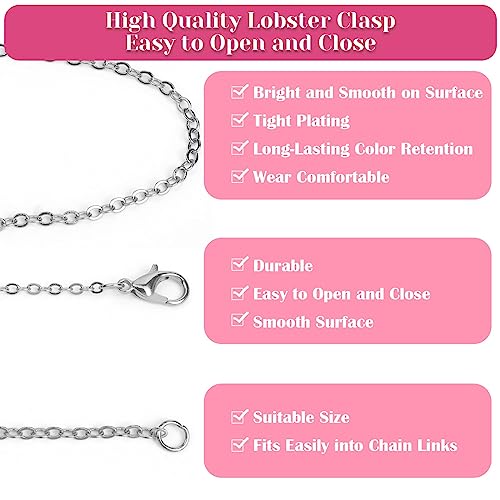 selizo Chains for Jewelry Making, 60ft Jewelry Making Chains for Necklace with Pliers, Open Jump Rings and Lobster Clasps for Making Jewelry DIY Necklace Bracelet Anklet, 6Colors 2mm