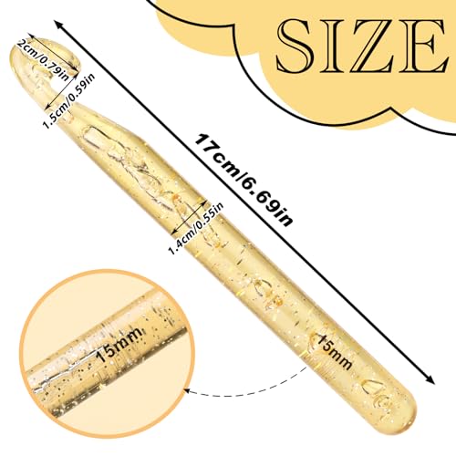UzecPk 15mm Large Crochet Hook, Ergonomic Knitting Crochet Hooks, Huge Crochet Hook, Beginner Crochet Needle, Handle Crochet Supplies for Knitting Yarn Carpet Scarf Wool Roving