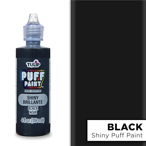 Tulip Dimensional Fabric Paint 4 oz Slick Black 3 Pack, 4 Fl Oz (Pack of 3), 3 Count