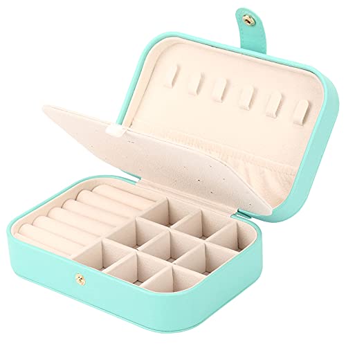FEISCON Jewelry Box, Travel Jewelry Organizer Case Small Jewelry Storage and Organizers Craft Containers Travel Mini Organizer/GREEN