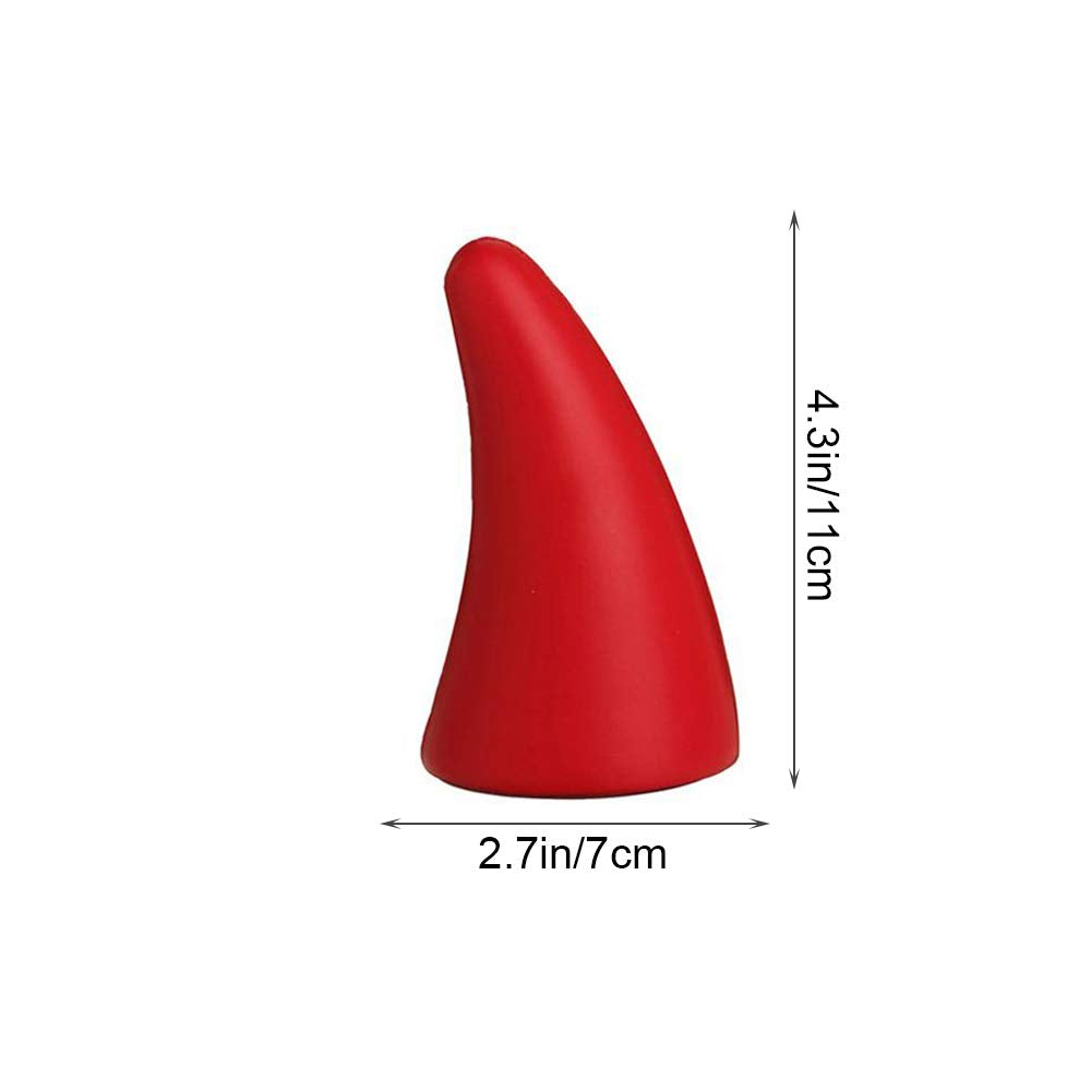 YGMONER Car 3D Devil Horns Sticker (Easy to Find Car in The Parking Lot) Halloween Car Roof Decor Elasticity Foam Bull Horns (Classic Red)