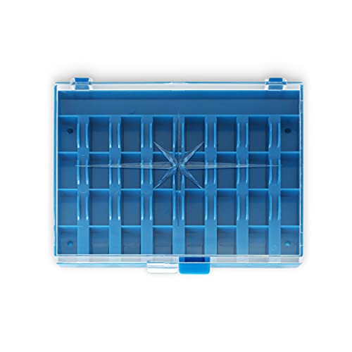Dritz Storage, Holds 32 (Included) Bobbin Box, Blue
