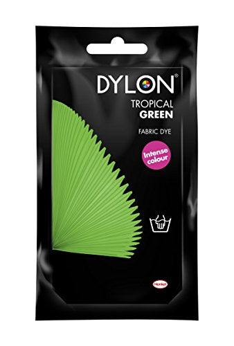 Dylon Hand Fabric Dye Sachet for Clothes & Soft Furnishings, 50g – Tropical Green