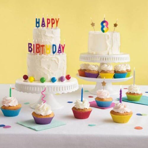 Unique Gold Star Pick Birthday Candles (Pack of 6) - Dazzling & Elegant Cake Topper, Perfect for Parties, Baking & Decorating