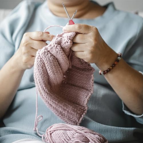 10Pcs Knitting Needles Crochet Hook - Multicolor Ergonomic Crochet Hooks Set - Rubber Handled Aluminum Crochet Hooks - Small Crochet Hooks Knitting Kit for Beginners Crochet Kit for Crocheting Yarn