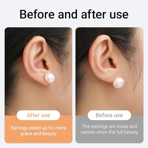 Silicone Earring Backs, 18K Gold Secure Locking Design for Studs, Hypoallergenic Replacement for Droopy Ears, No-Irritation Earring Backs for Men and Women(12 PCS)