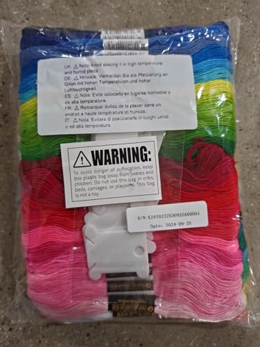 Caydo Embroidery Kit with Water Soluble Embroidery Stabilizer Including 2Pcs Embroidery Hoops, 100 Color Threads, Embroidery Fabric, and Cross Stitch Tool Embroidery Starter Kits for Adults Beginners