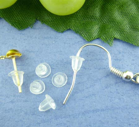 Earring Backings, Rubber Earring Backs for Stud Earrings for Women, Backs for Fish Hook Earrings (100 Pieces)