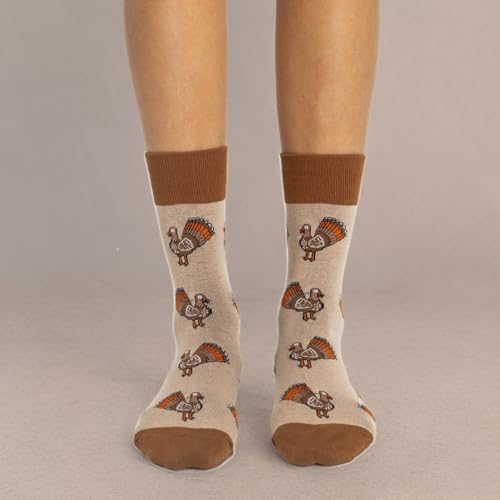 Good Luck Sock Women's Thanksgiving Turkey Socks, Adult, Shoe Size 5-9