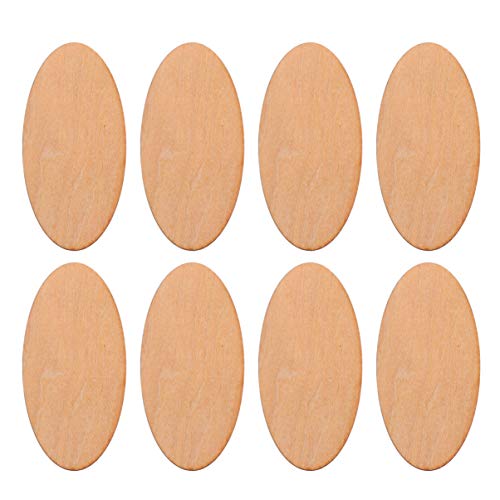 20pcs Unfinished Wood Cutouts - Oval & Round Shapes for DIY Crafts, Wedding, Christmas Ornaments & Gifts