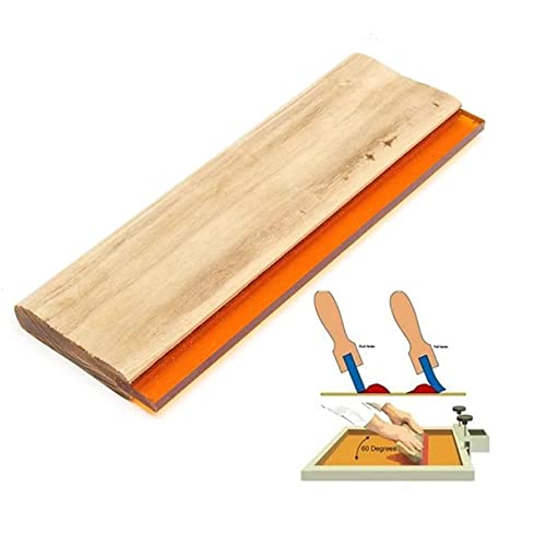INBYME Silk Stencil Screen Printing Squeegee, 3 Size 5.9 inch/9.4 inch/13.7 inch Water Squeegee, 75 Durometer Wooden Ink Scraper for Screen Printing