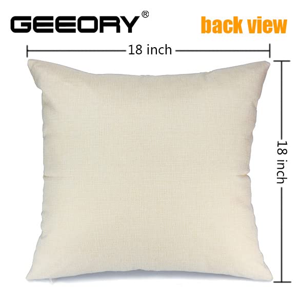 GEEORY Halloween Pillow Covers 18x18 inch Set of 4 Trick or Treat Pumpkin Ghost Throw Pillow Covers for Fall Halloween Decorations Halloween Party Pillows Decorative Pillow Covers for Couch Sofa