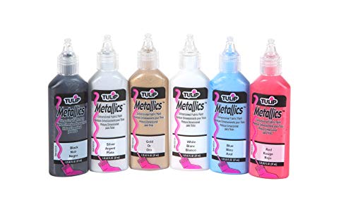 TULIP 17581 Dimensional Metallic Fabric Paint, 6-Pack (Metallic)