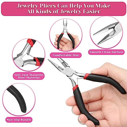 selizo Chains for Jewelry Making, 60ft Jewelry Making Chains for Necklace with Pliers, Open Jump Rings and Lobster Clasps for Making Jewelry DIY Necklace Bracelet Anklet, 6Colors 2mm