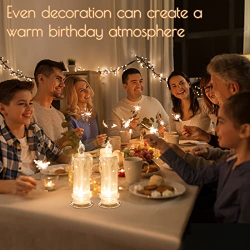 4PCS White LED Candles (D:2.5" x H:7") ,Flameless Pillar Candles,Battery Operated Candles/Fake Candle, Velas Artificiales Para Decoracion for Valentine's Day Wedding Diwali Fall Christmas Decorations