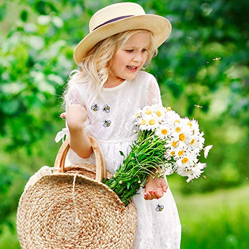 PAGOW 20 PCS Bee Embroidered Patches, Cute Bumble Iron On Embroidered Applique Decoration Sewing Patches for Bags, Jackets, Jeans, Clothes DIY Patches