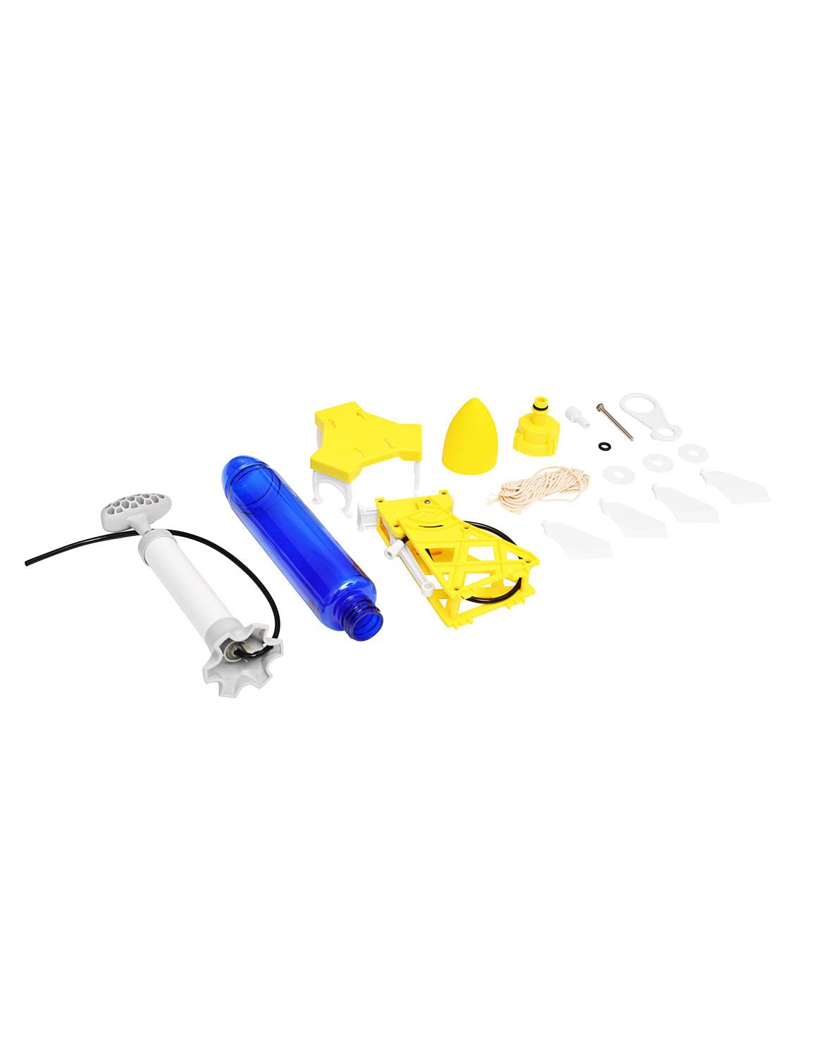 PLAYSTEM Outdoor Water Powered Rocket Physics Learning Set-with Tail, Body and Pump DIY Rocket Science Experiment Kit- Space STEM Outdoor Toys Gift for Kids,Teens, Boys & Girls