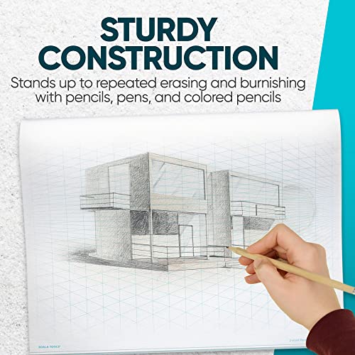 Koala Tools | Drawing Perspective (1 and 2-Point) Large Sketch Pad (2 Point - 9 x 12)