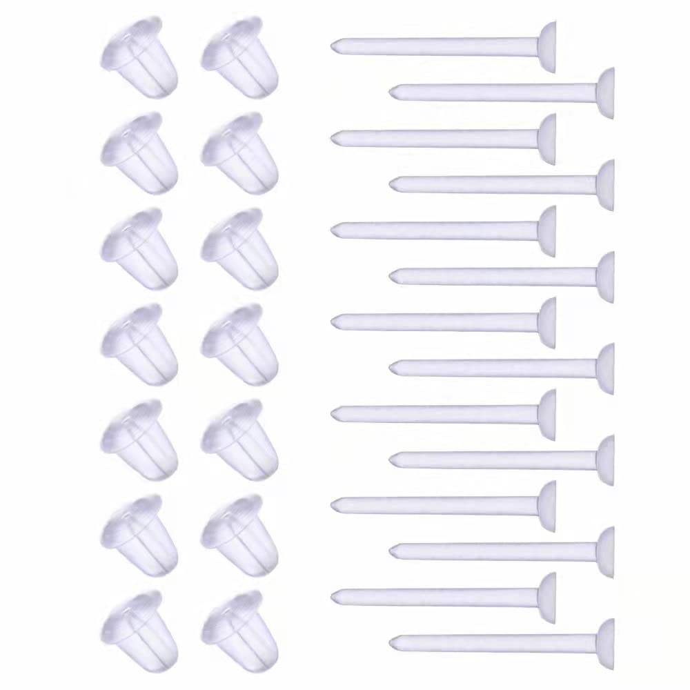 Plastic Earrings,Clear Earrings Clear Post Earring Posts and Backs Silicone Stud 100 Pairs Back Blank Pins Stud…