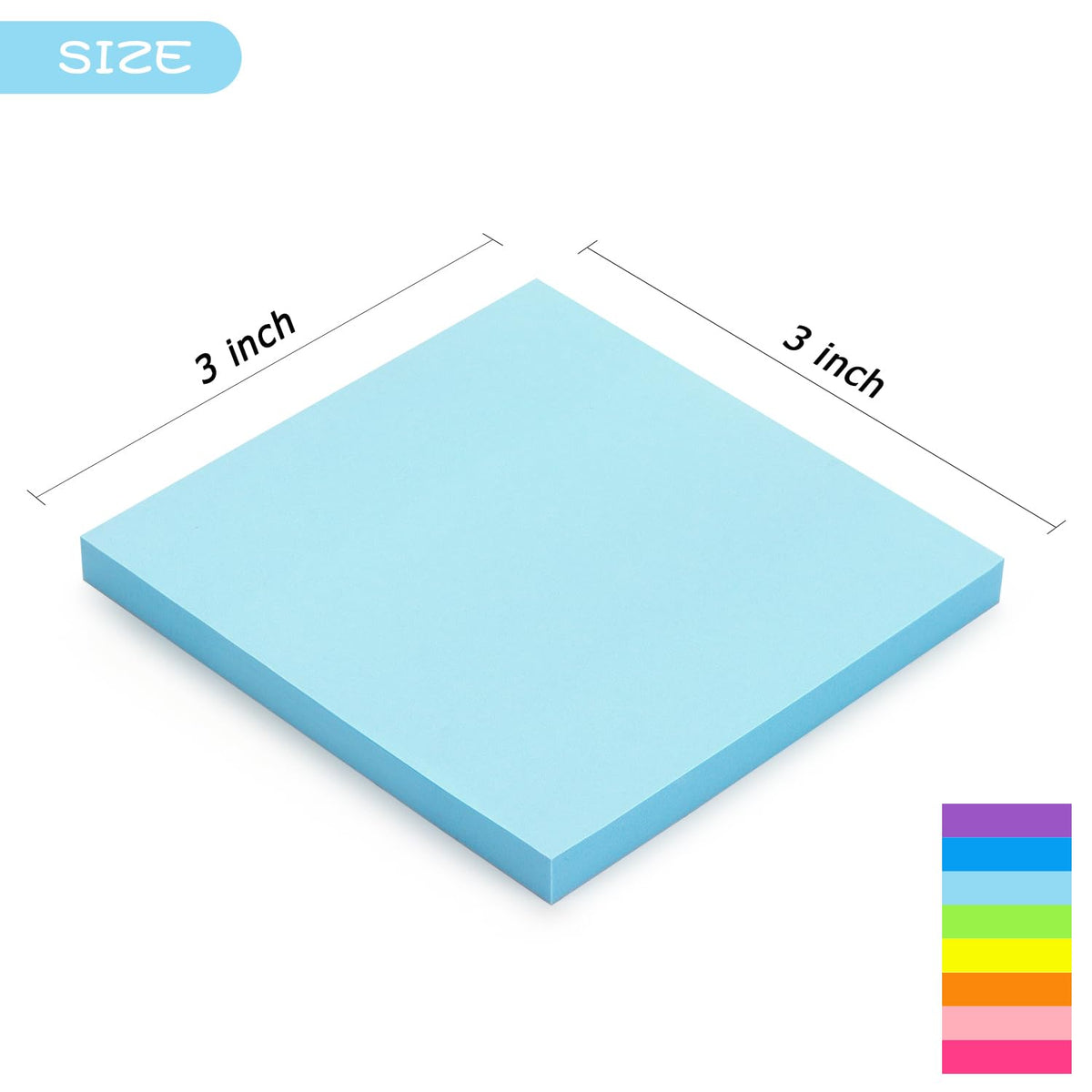 Early Buy Sticky Notes 3x3 in, 16 Pads, 8 Bright Color, 60 Sheets/Pad