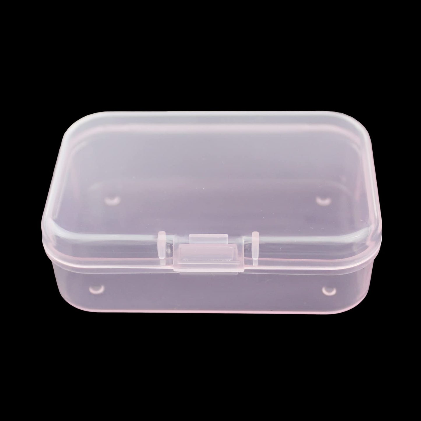Goodma 30 Pieces Mini Rectangular Plastic Boxes Empty Storage Organizer Containers with Hinged Lids for Small Items and Other Craft Projects (Pink, 2.6 x 1.8 x 0.8 inch)