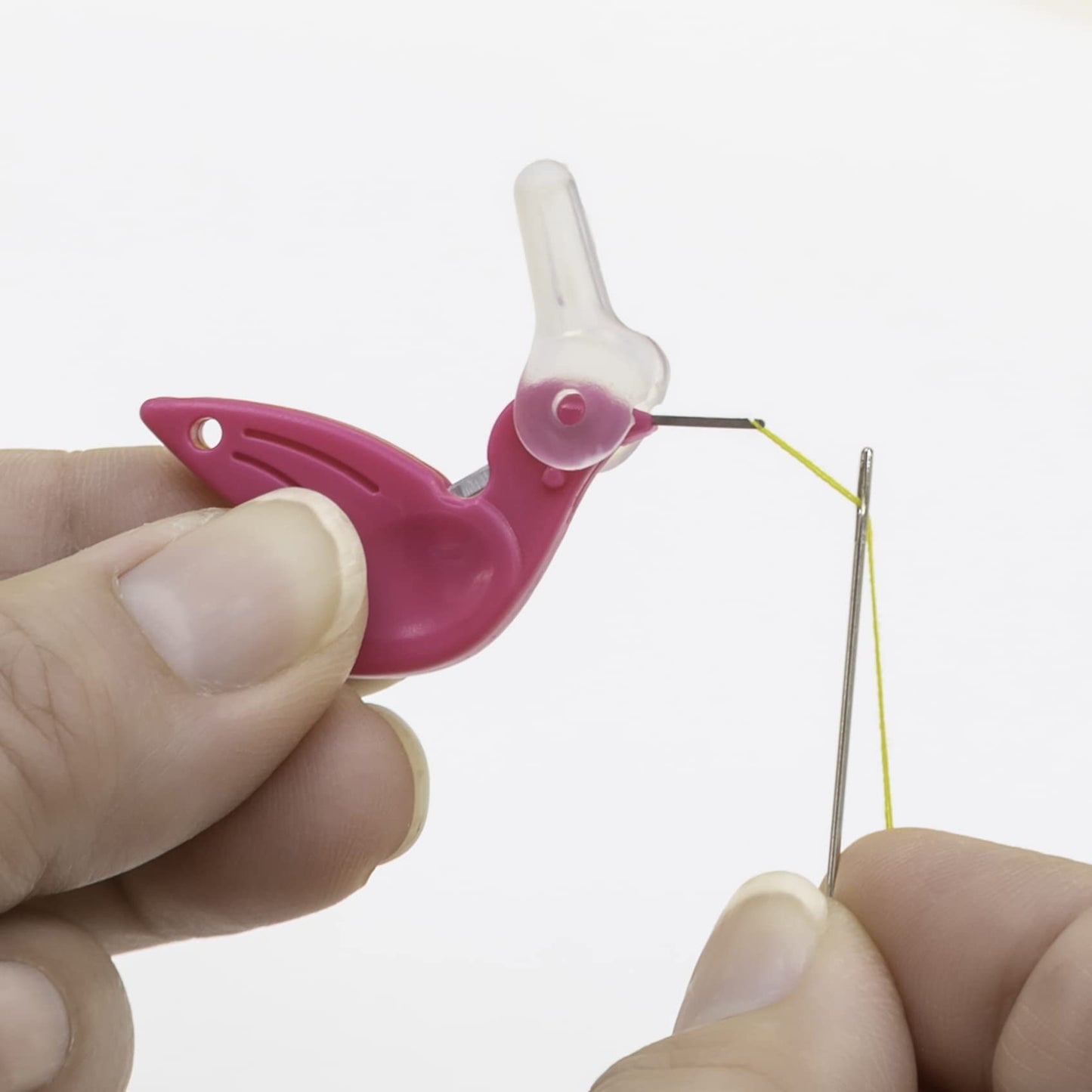 Prym Love Birdy Needle Threader with Thread Cutter, Pink