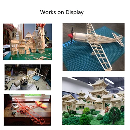 12 Pack Balsa Wood Sheets 1/16 x 4 x 8 Inch Natural Wood Color Unfinished Wood for Crafts Make Models of House Airplane Ship Boat DIY Wooden Plate Model (200x100x1.5mm)