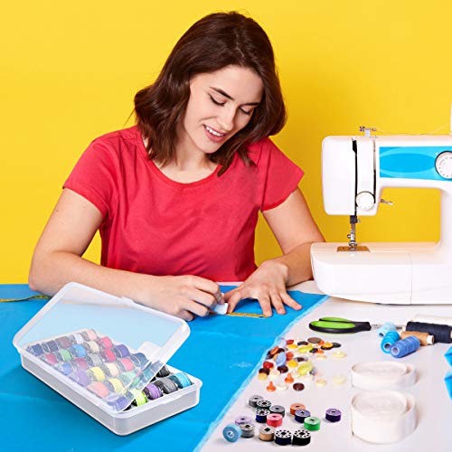 Bobbin Holder Storage Case Sewing Box Thread Organizer Holds 60pcs Bobbins for Brother Sewing Machine- 2pack(Box Only)