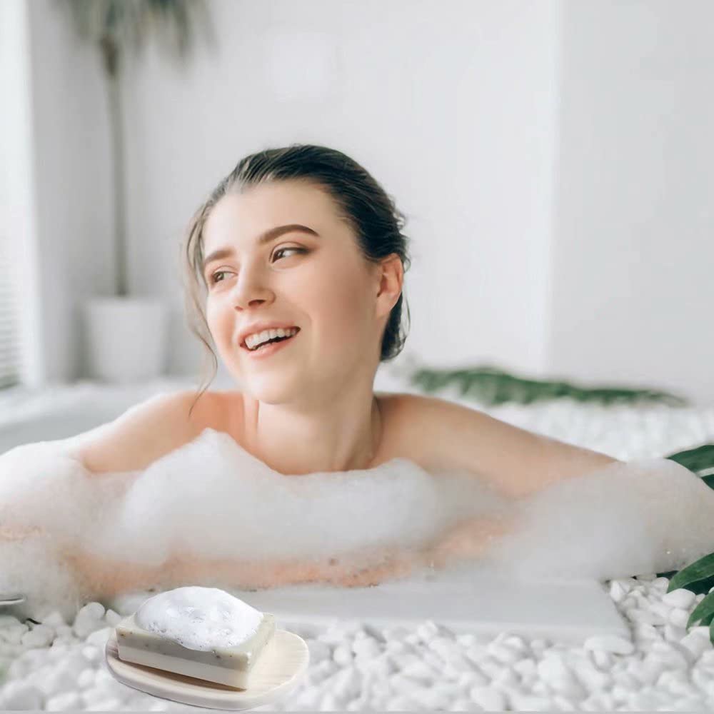 Bangp 4 Pack Silicone Soap Molds,Rectangle Soap Mold,6 Cavities Silicone Molds for Craft Soap Making,Cake Chocolate Mold,with 100pcs 3.5x5 inches Bags