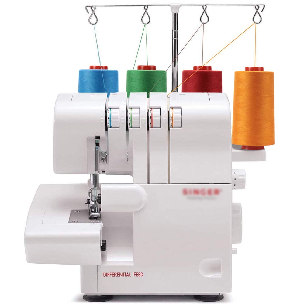 New brothread - 30 Options - 4 Large Cones of 5500Y (5000M) Each All Purpose Spun Polyester Thread 40S/2 (Tex27) for Serger, Overlock, Quilting, Piecing and Sewing - Natural