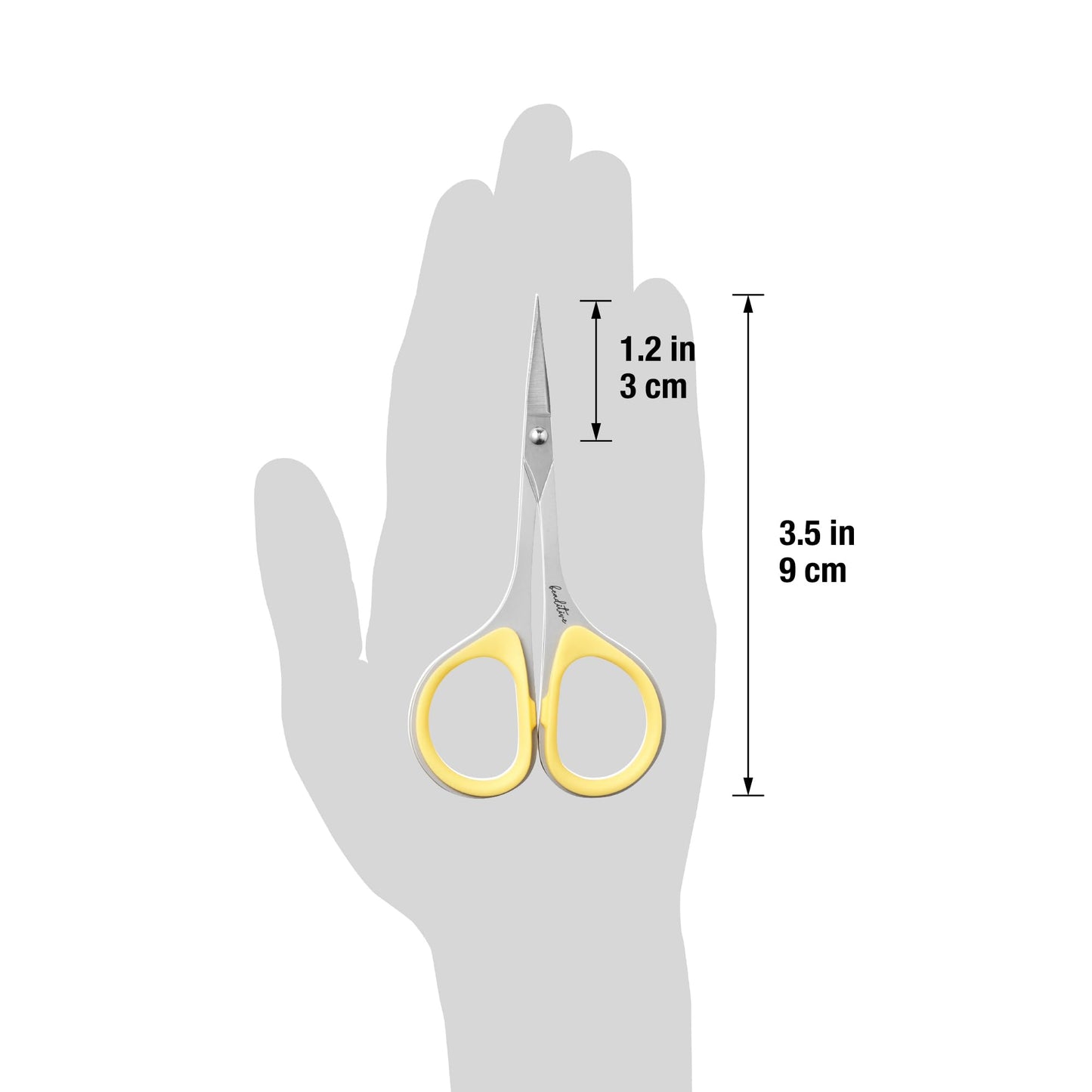 Sewing and Embroidery Scissors Set (2 pcs) Curved and Straight, Sharp, Stainless-Steel Design | Precision Tips, Ergonomic Rubber Handle Grip | Small, Compact DIY Use (Extra Sharp)