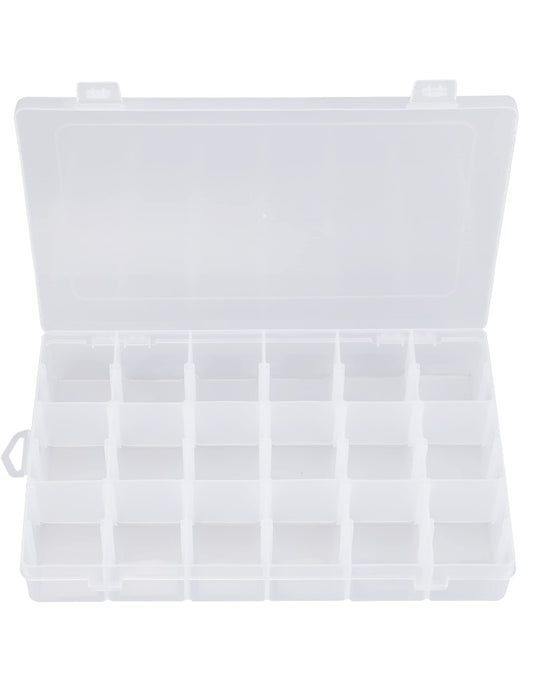 Avlcoaky Tackle Box Organizer Plastic Organizer Boxes Large 18 Grids Compartment box with Dividers Clear Containers Jewelry Beads Storage